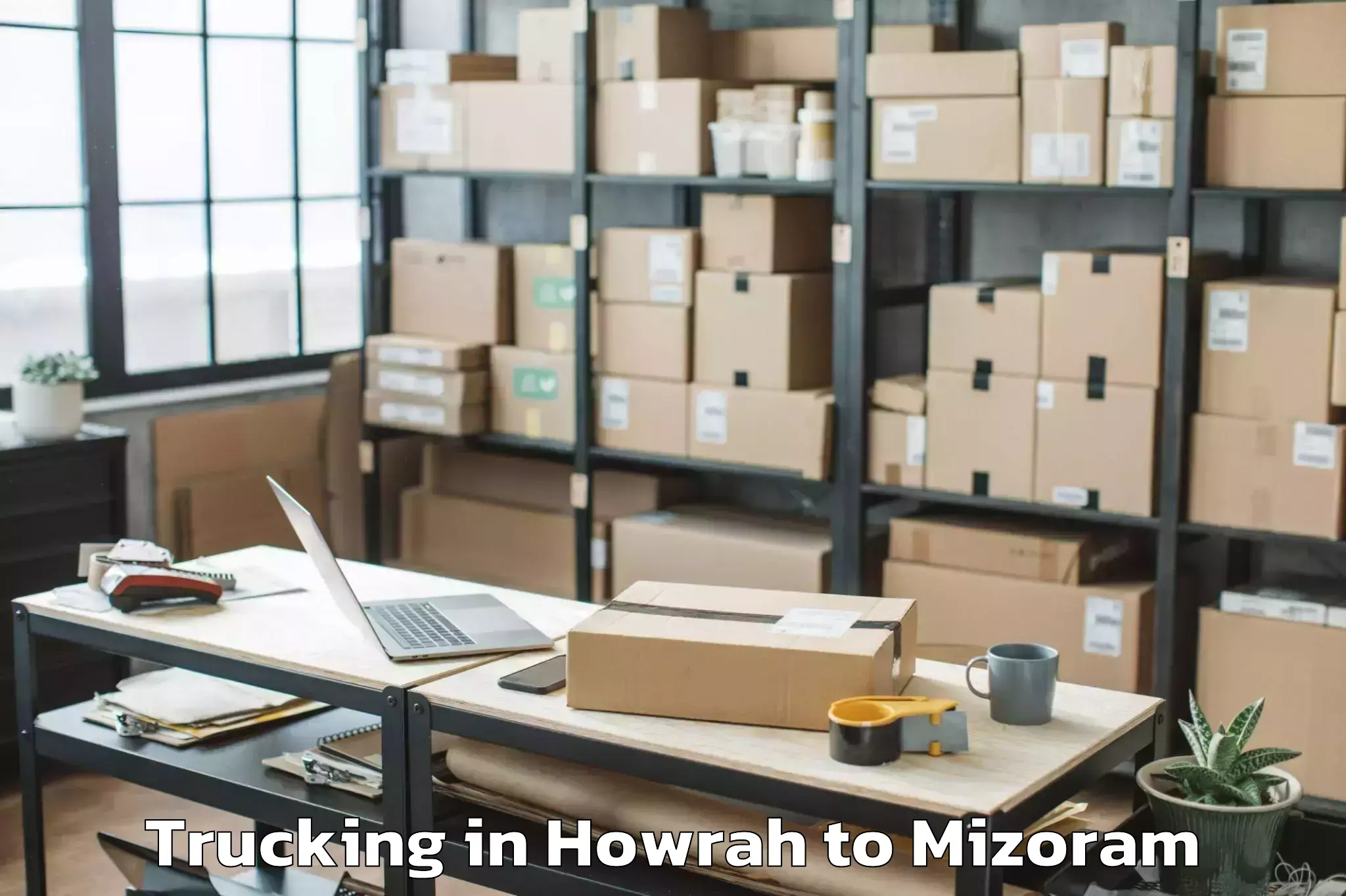 Book Your Howrah to Khawzawl Trucking Today